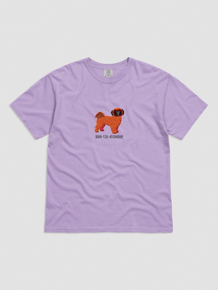 Shih-Tzu-ationship T-Shirt(Embroidered) of a Shih Tzu(Red with Black Mask) product image (51)
