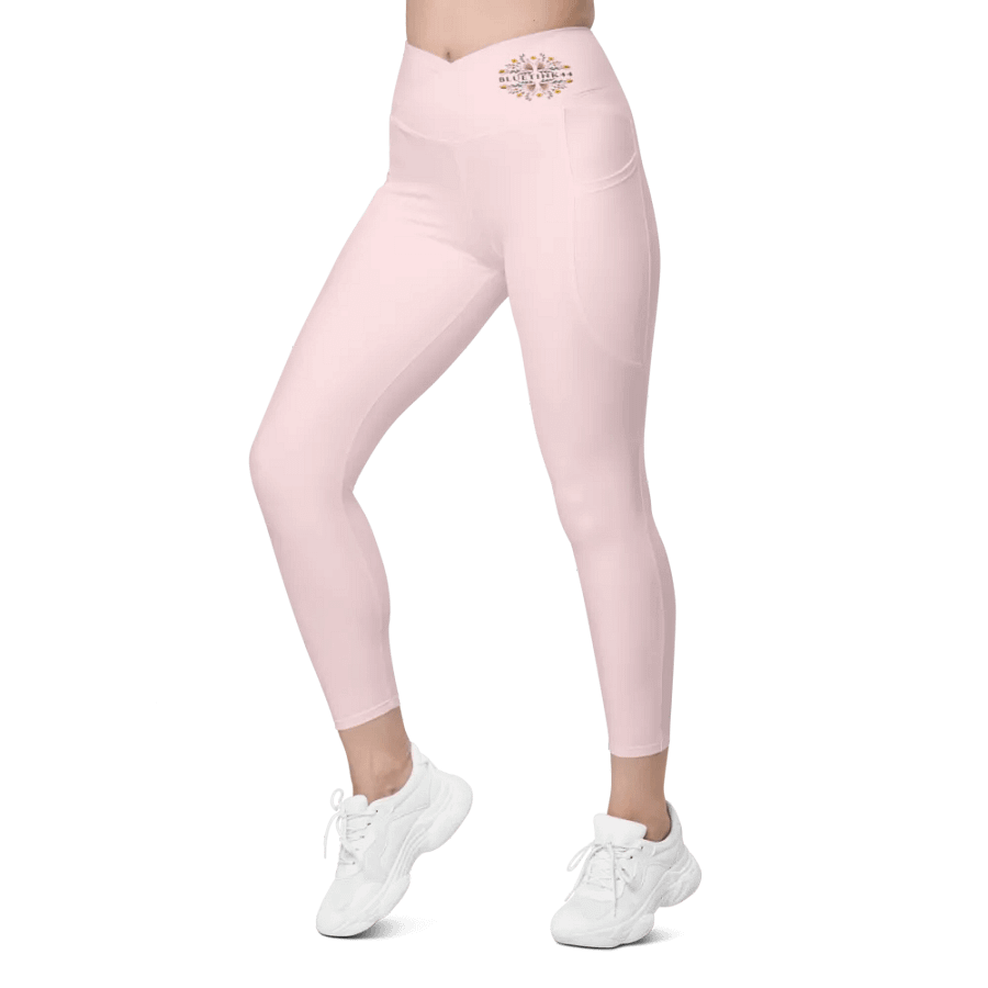 Blush Pink BlueTink Crossover Leggings: Sun-Protected & Stylish product image (6)