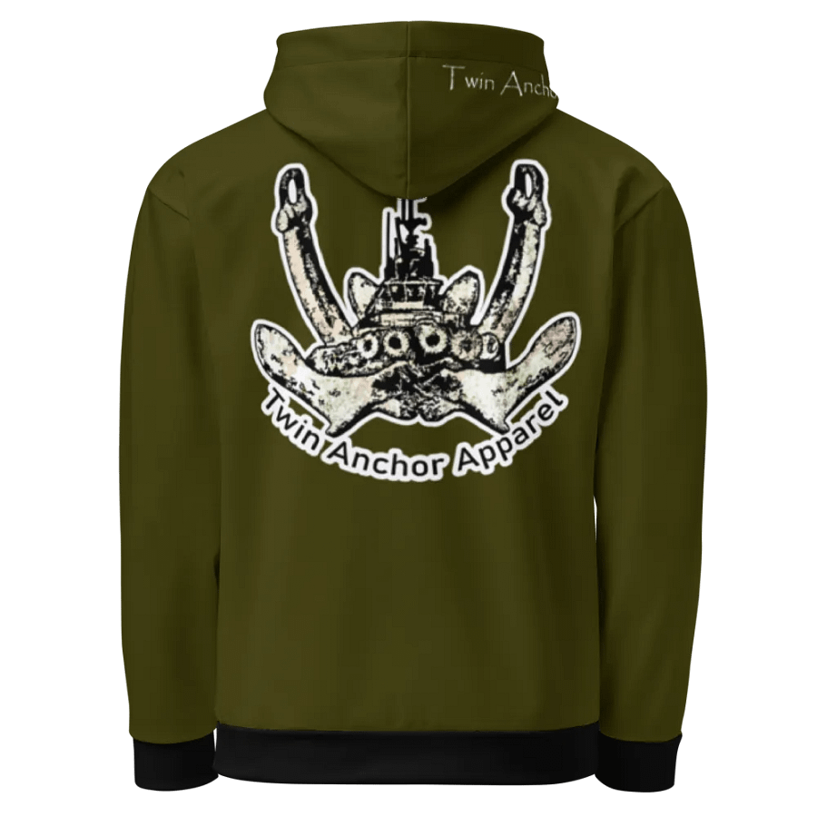 Green Twin Anchor Logo Hoodie product image (1)