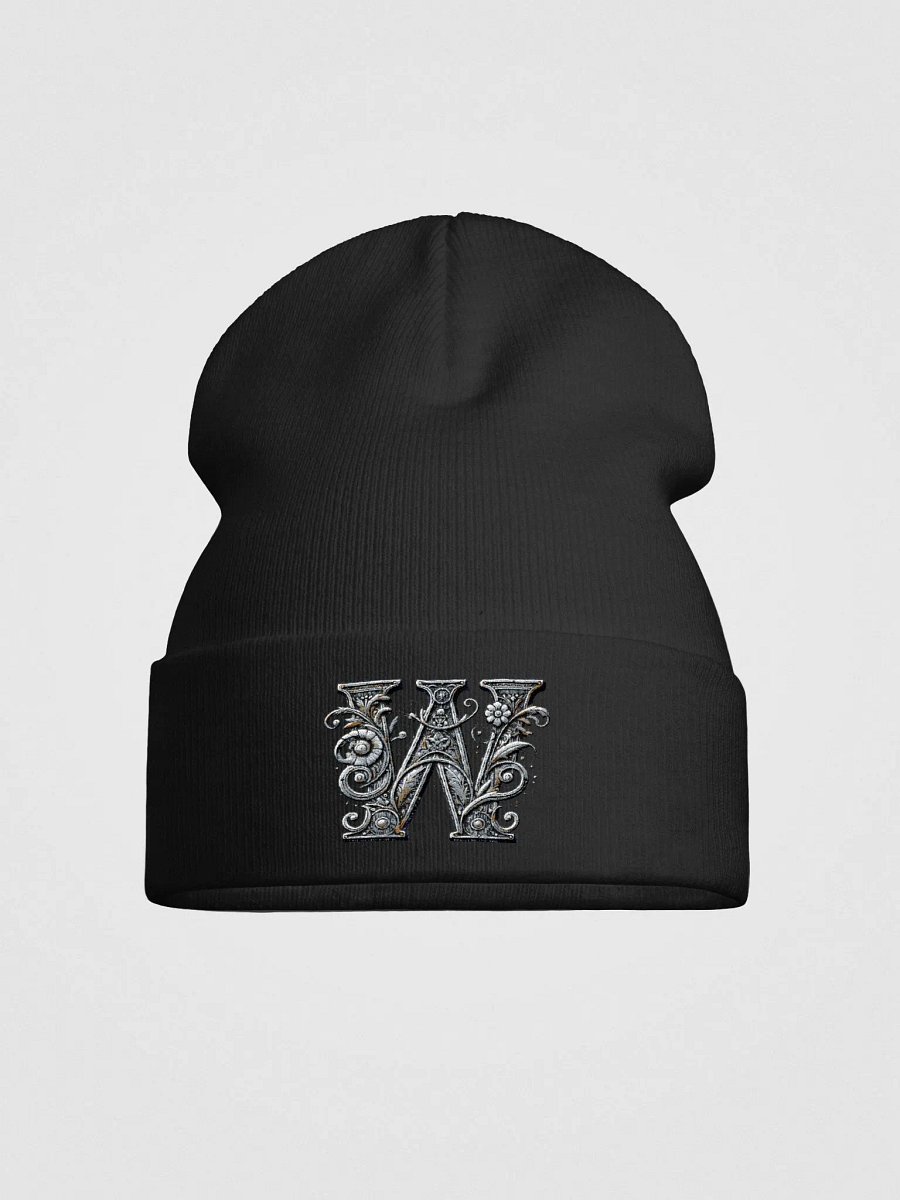 Botanical Letter W Knit Beanie product image (2)