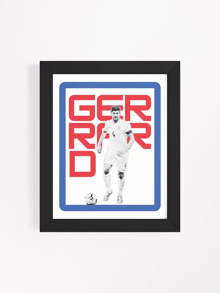Steven Gerrard BW England Name Art Framed Print product image (1)