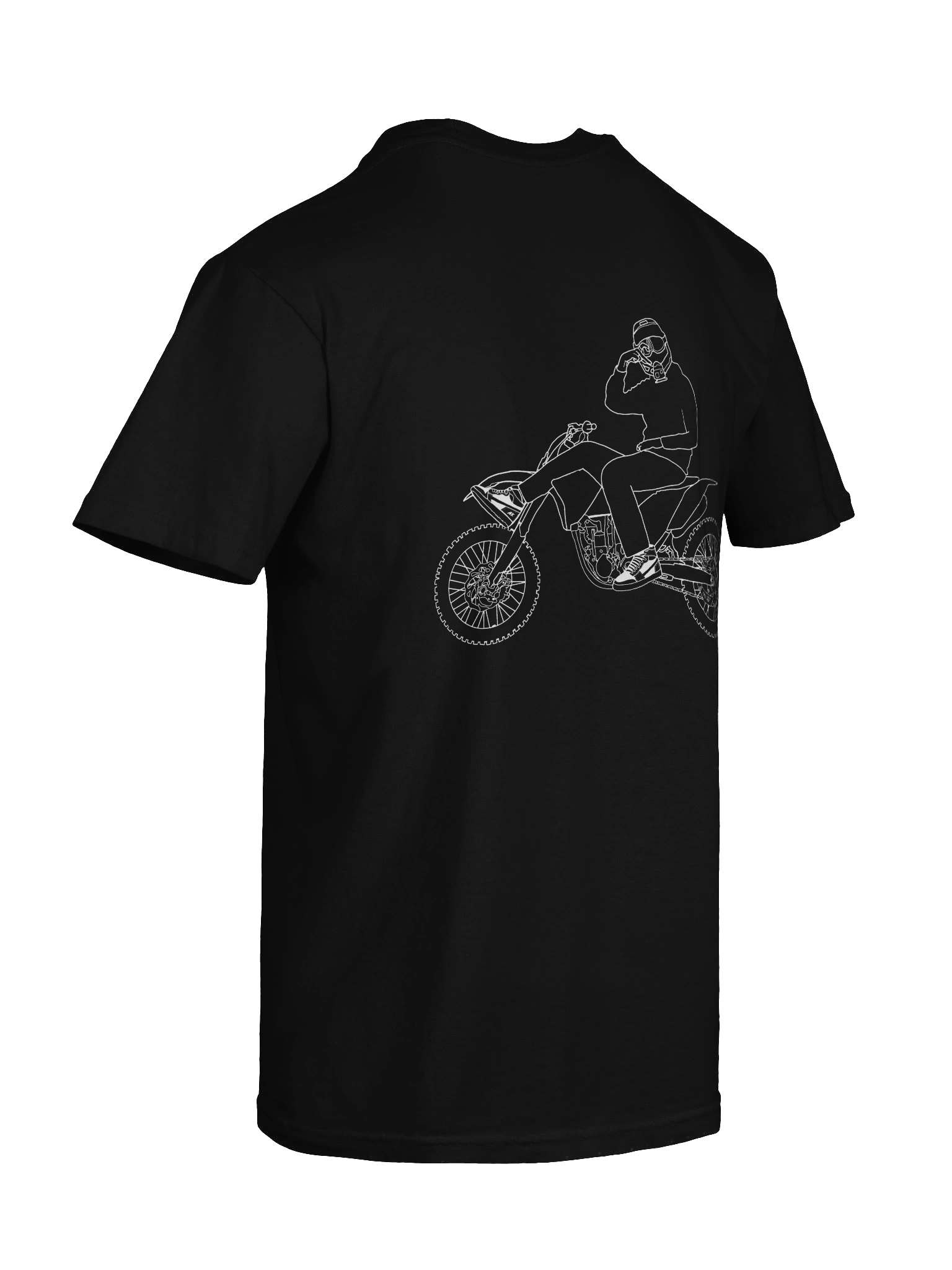 Bike and signature outline (White) | Shirt product image (5)