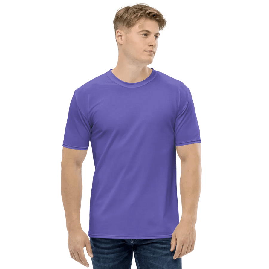 Plain Purple Light Summer Men's Crewneck Polyester Heavyweight Premium T-Shirt by Treasure Pie product image (1)