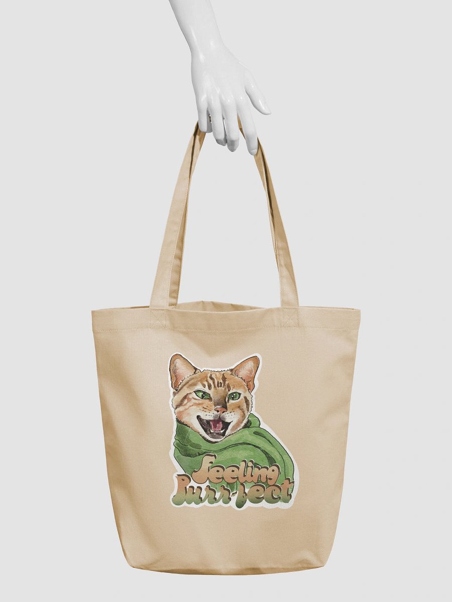Feeling Purr-fect Cat with a scarf Tote Bag product image (3)