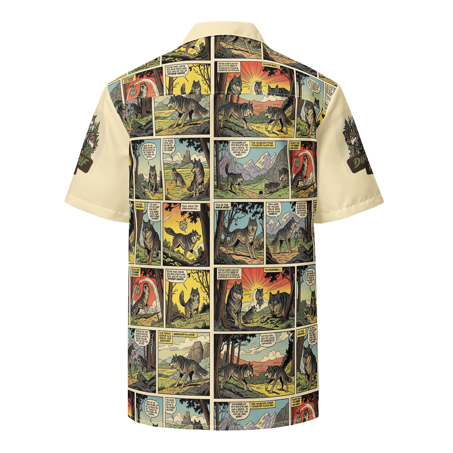 Vintage comic nature button up shirt product image (2)