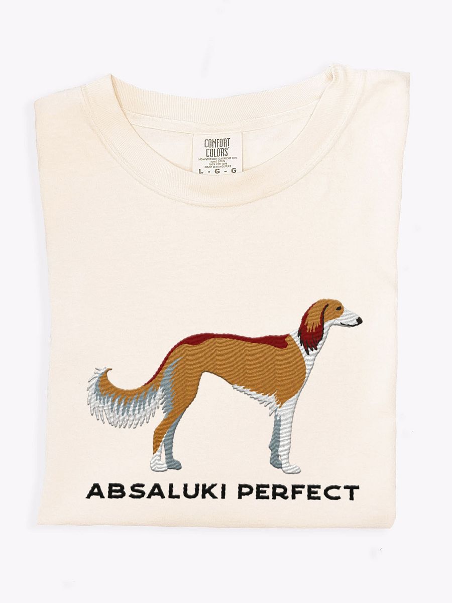 Absaluki Perfect T-Shirt(Embroidered) of a Saluki product image (1)