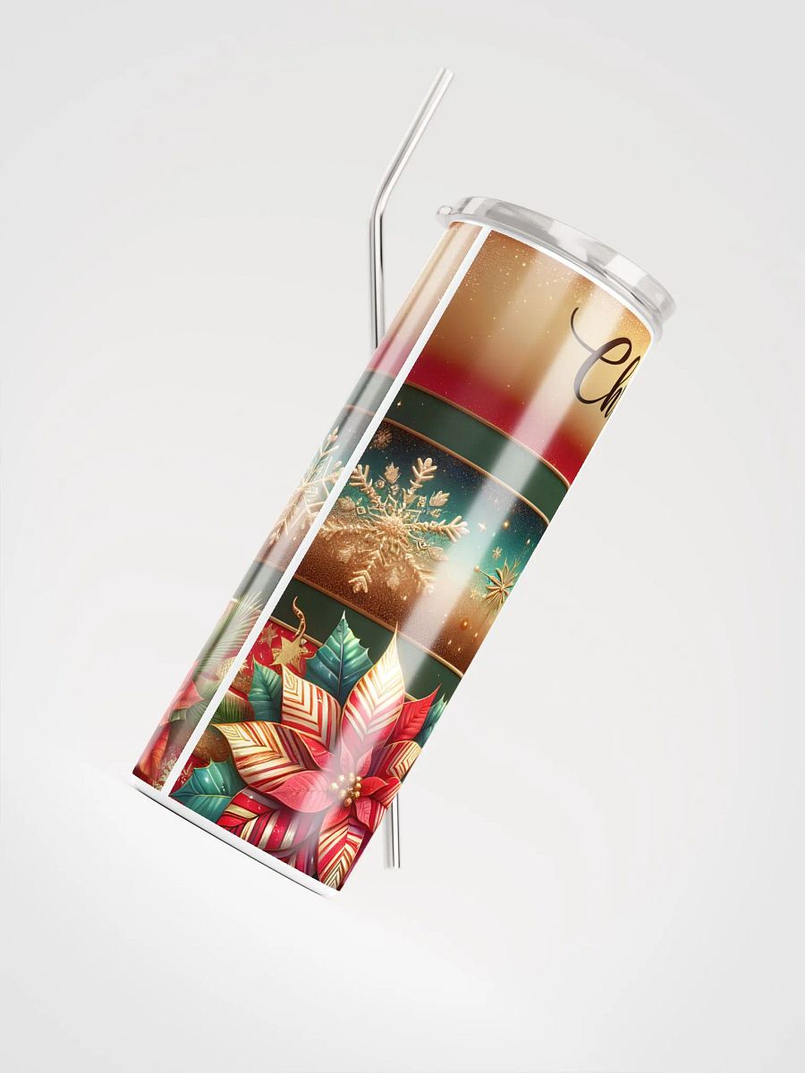 20 oz Poinsettia Christmas Vibes Tumbler product image (6)