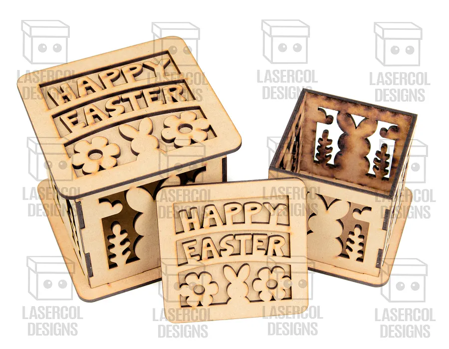 Easter Boxes Set (2 Sizes, 5 Styles) - Laser Cut Files product image (10)