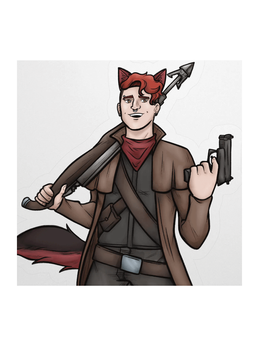 Kiss Cut Sticker - Gun Slinger Cryptid product image (1)