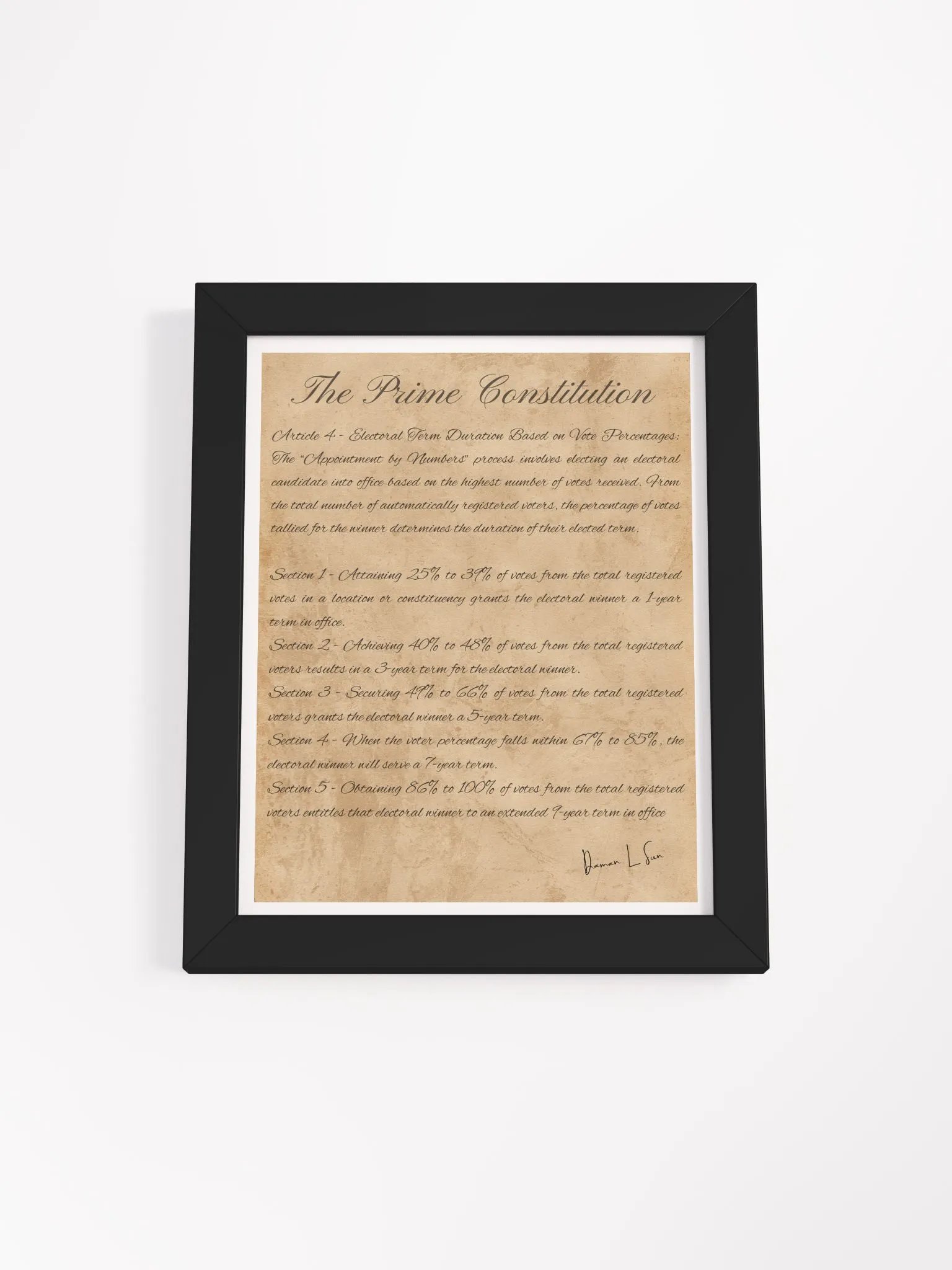 Prime Constitution Electoral Term Poster product image (4)