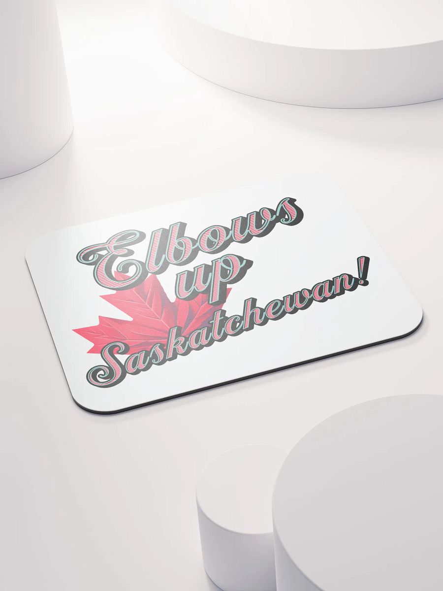 Elbows Up Maple Leaf Saskatchewan Canadian Pride Mouse Pad product image (4)