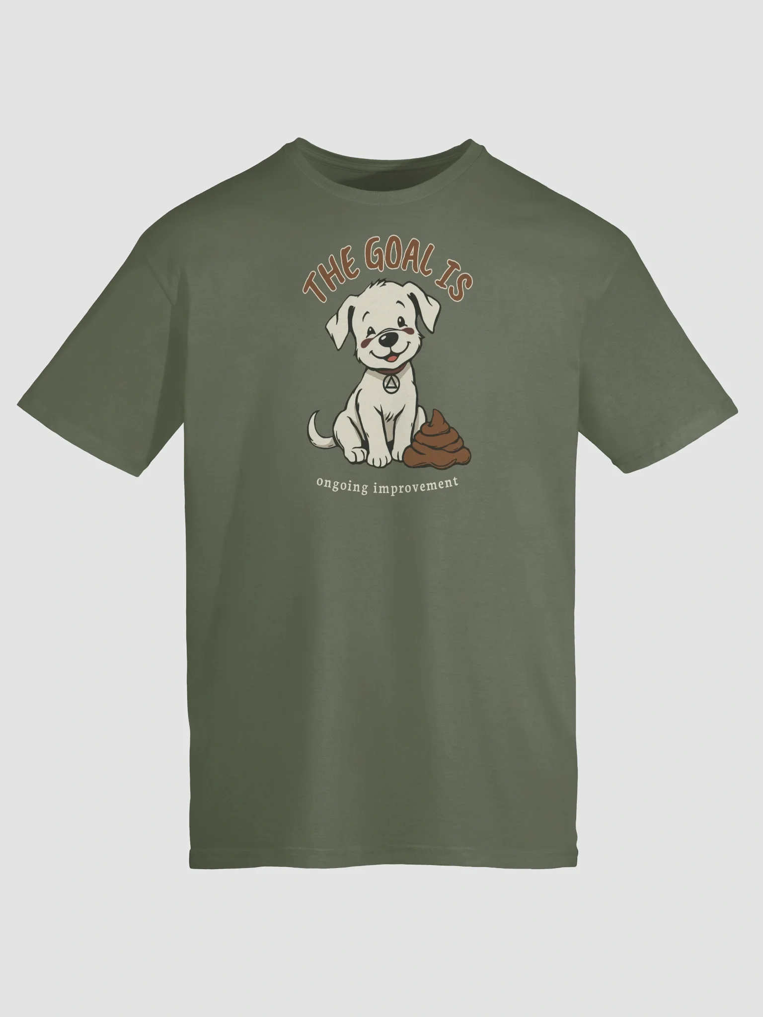 The Goal is Ongoing Improvement Dog Lovers AA Recovery T-Shirt product image (1)