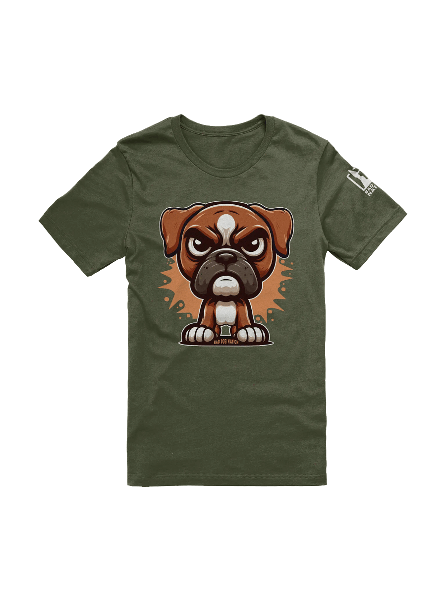 Boxer Angry Pup (natural ears) - Premium Adult Unisex T-shirt product image (10)