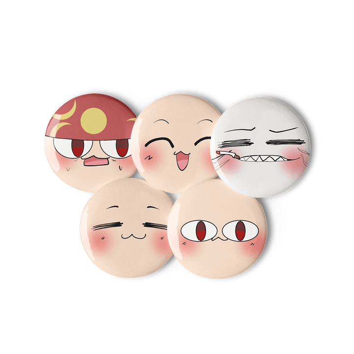 Neco family face pin buttons product image (2)