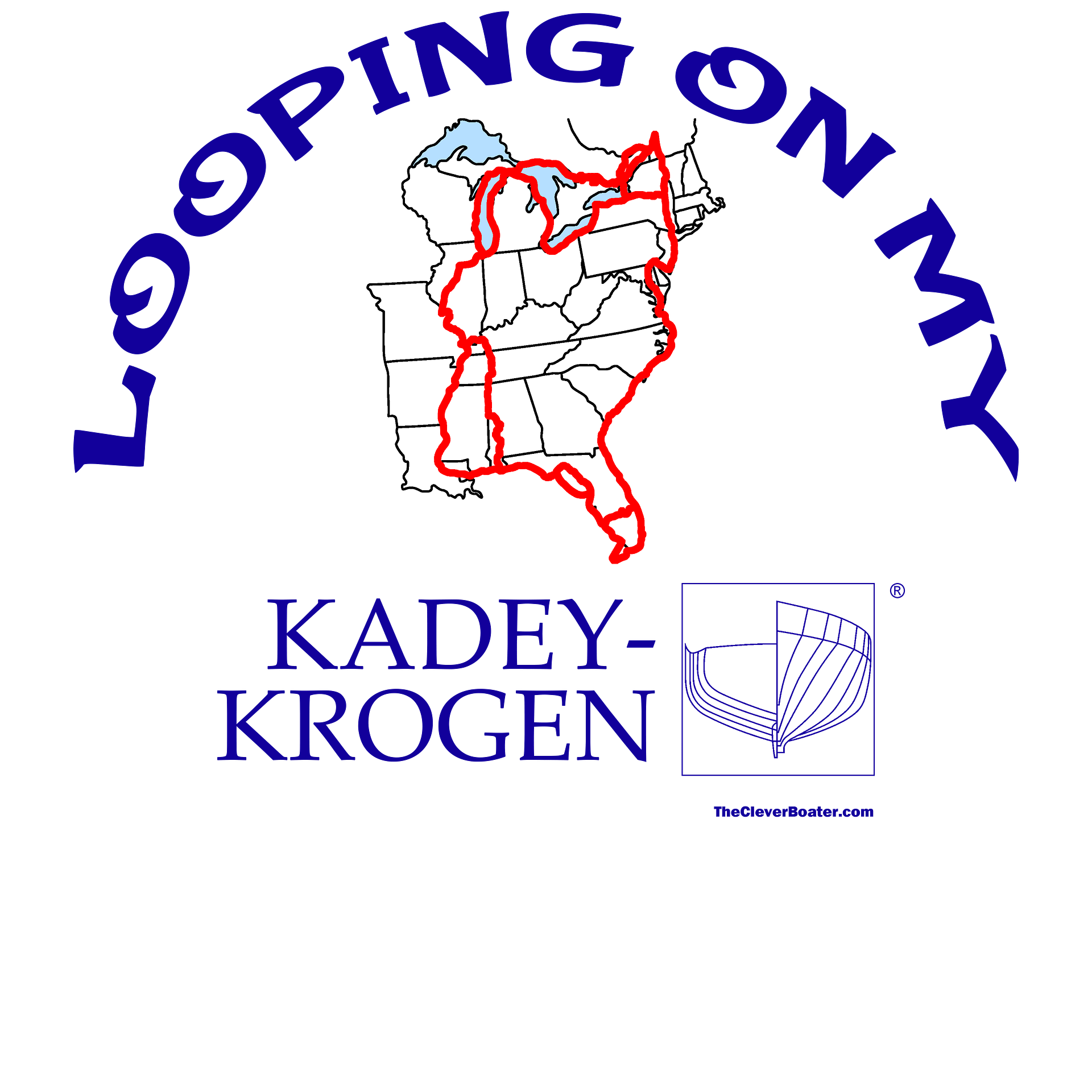 Looping On My Kadey-Krogan - T-Shirt - Light Shirt w/Blue Logo product image (5)