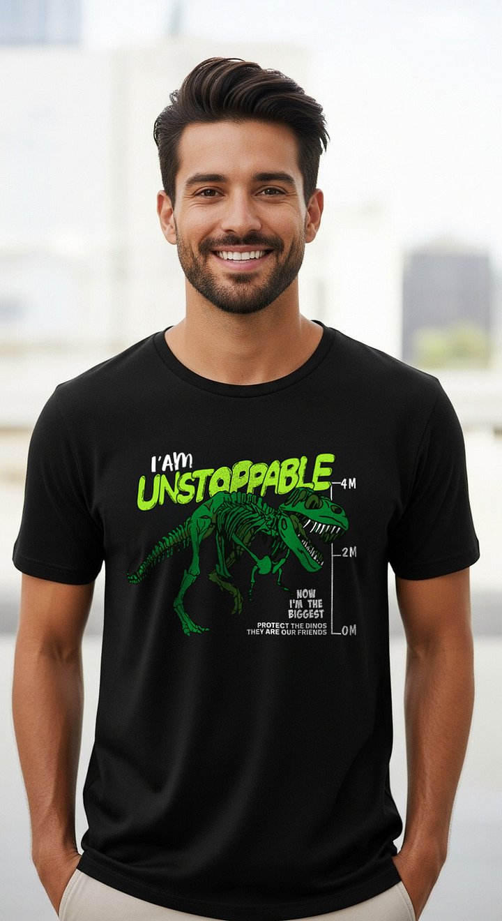 Unstoppable T-Rex Protect The Dinos Humor T-Shirt product image (1)