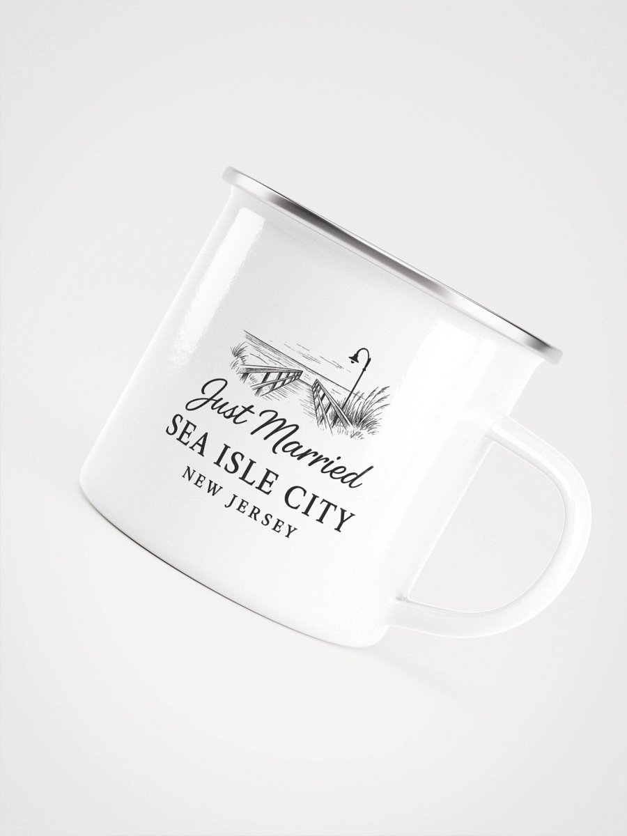Sea Isle City NJ "Just Married" Enamel Wedding Mug product image (5)
