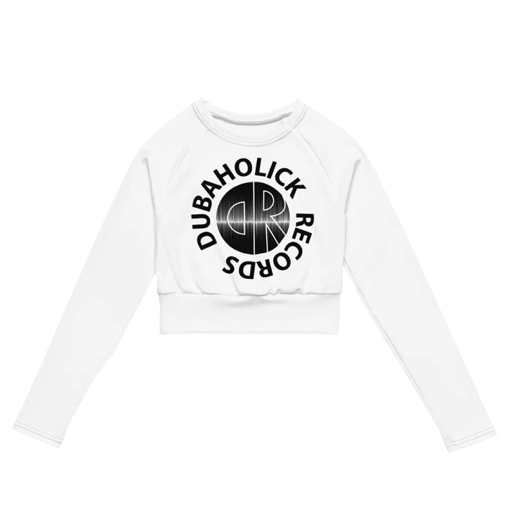 DR Circle All-Over Print Recycled Long Sleeve Crop Top product image (2)