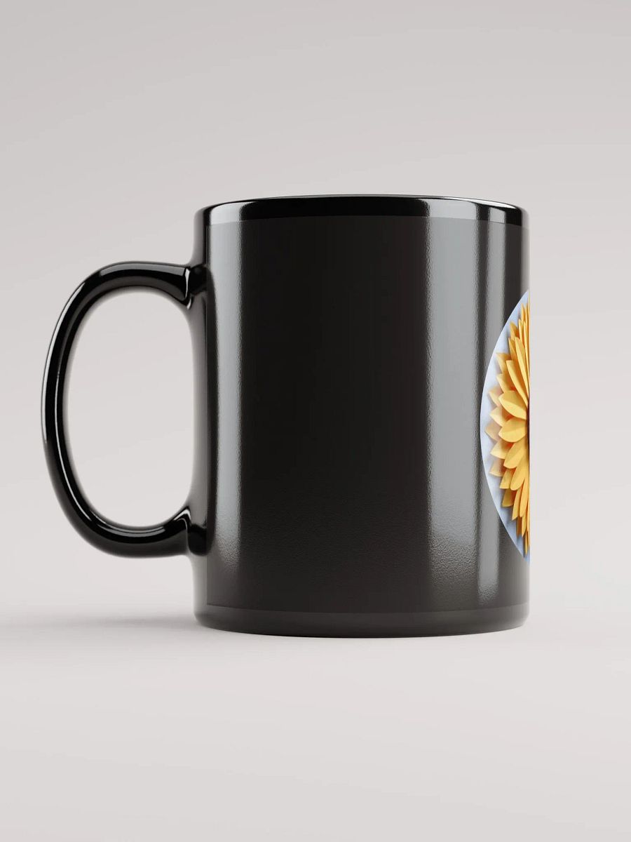 Black coffee Cup With Flower print product image (12)