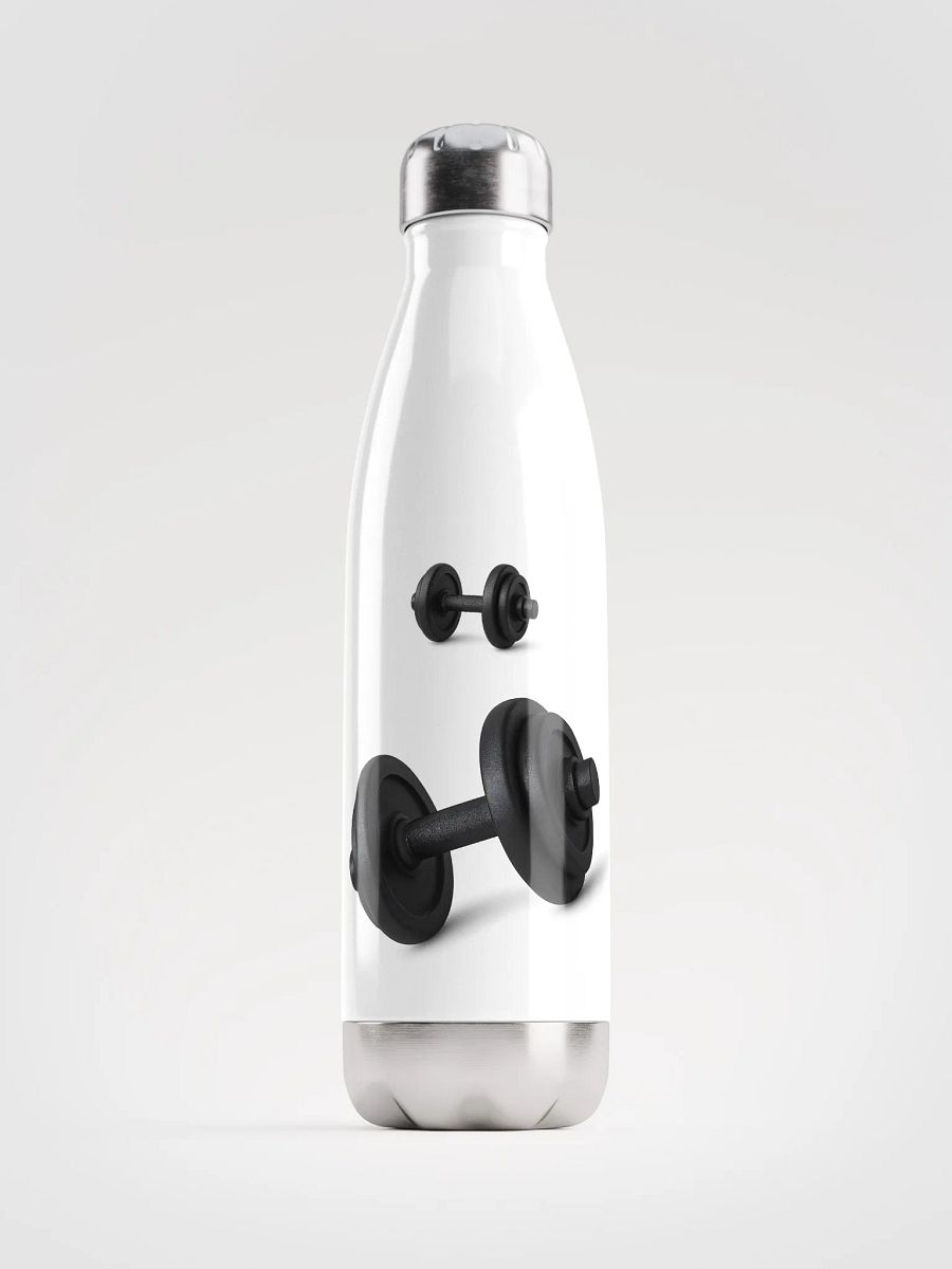 Gym Tonight Black Dumbbell Insulated Water Bottle product image (1)