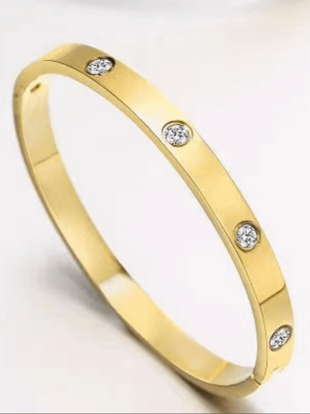 Gold Bracelets For Women 14K Gold Plated Friendship Love Bangle Bracelets product image (1)