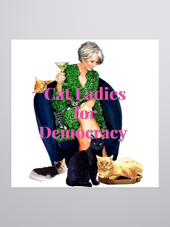 Cat Ladies for Democracy Sticker! product image (1)