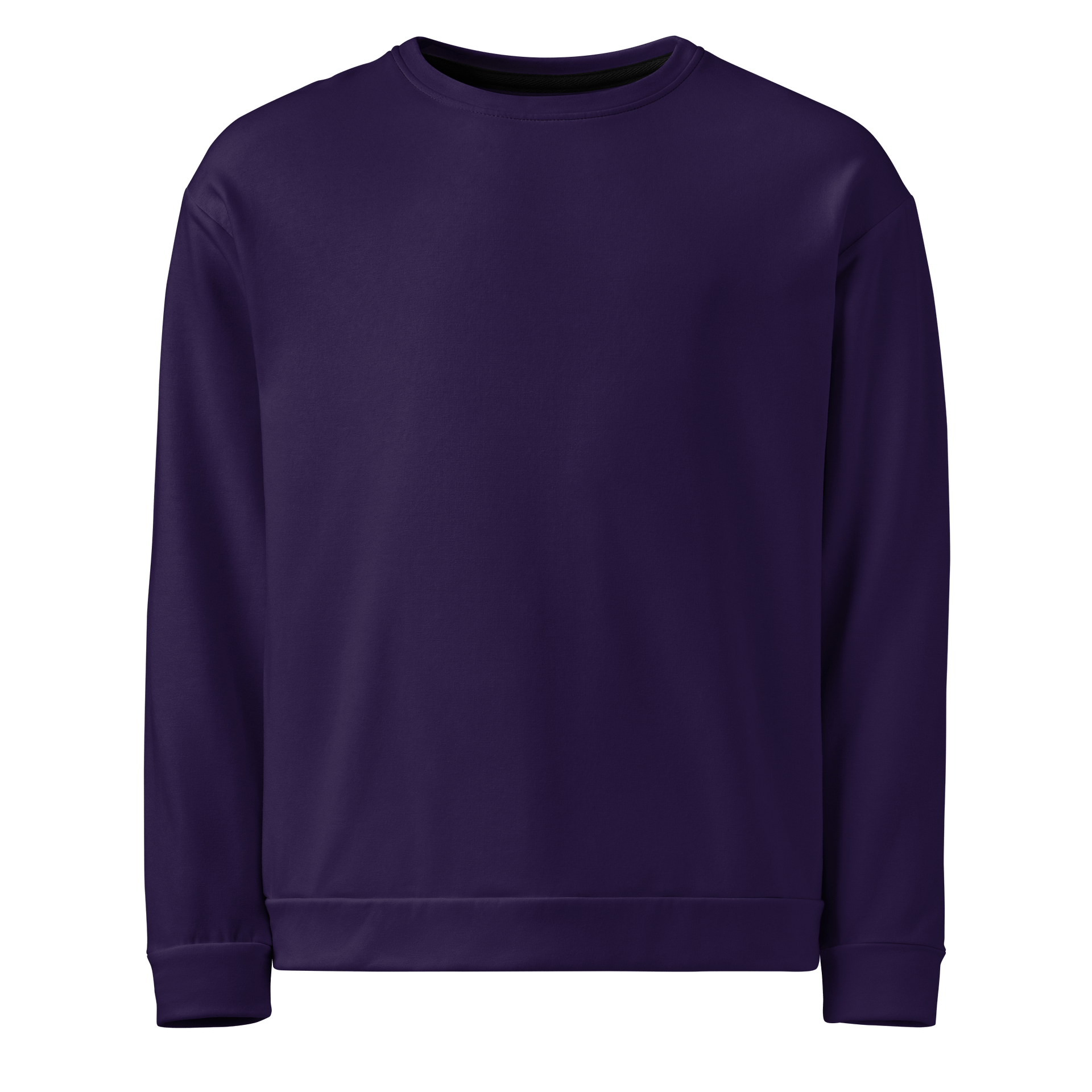 Midnight Violet Black Solid Color Eco Friendly Unisex Sweatshirt product image (1)