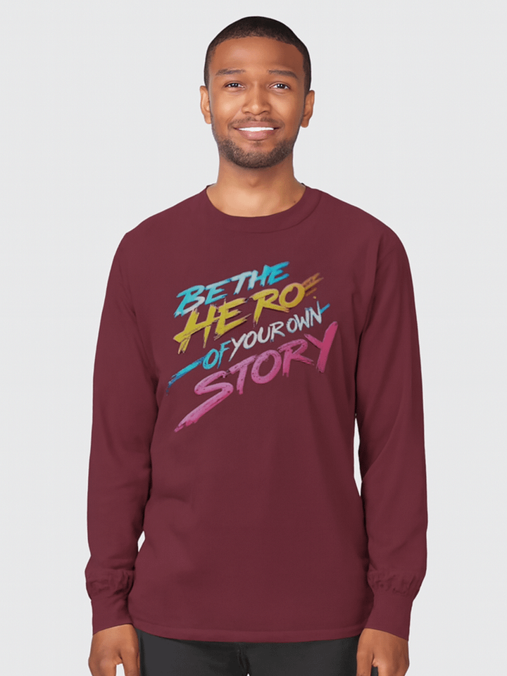 Heroic Brush-Stroke Long Sleeve T-Shirt product image (1)