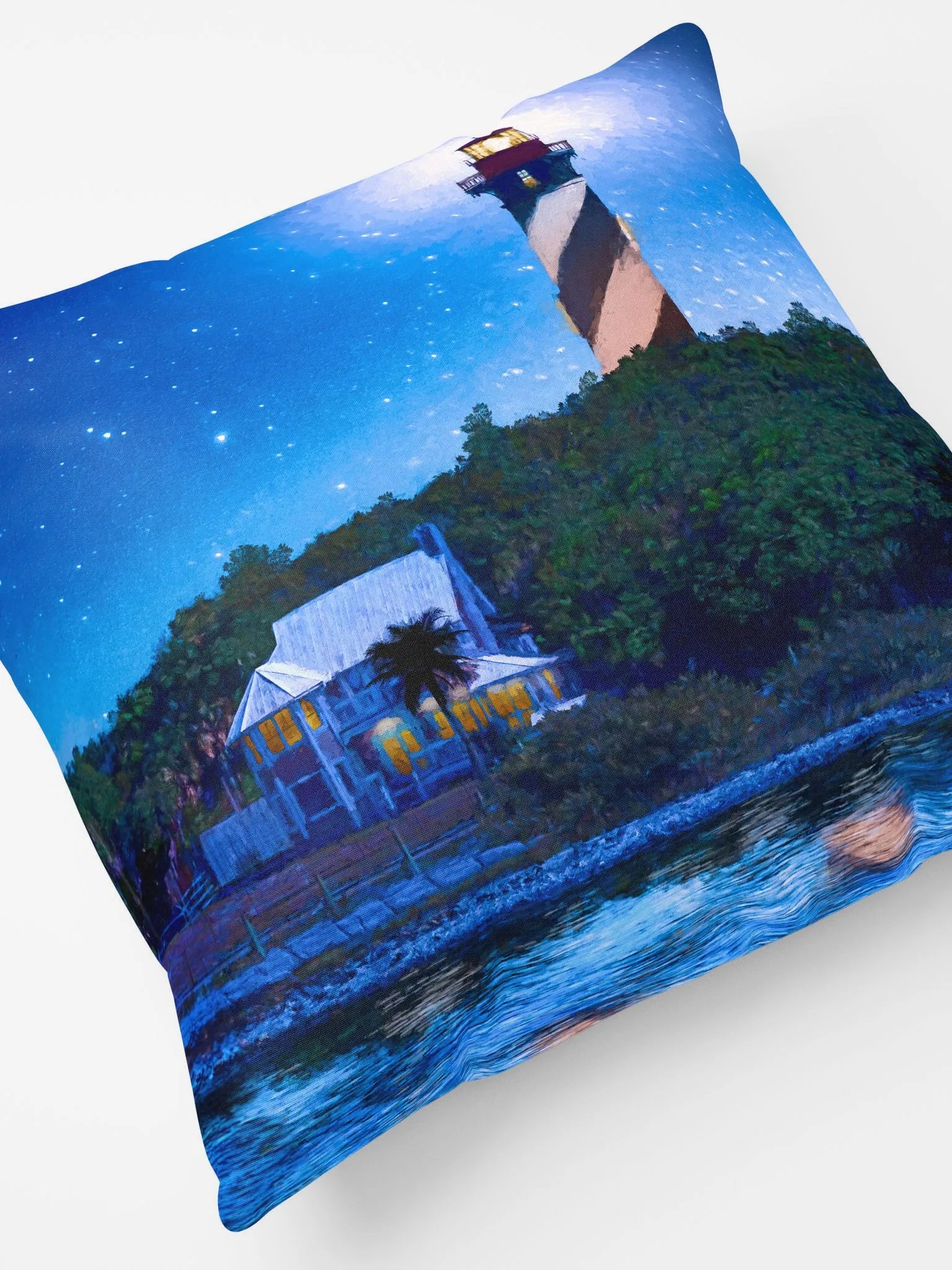 St. Augustine Lighthouse – Florida Starry Night Throw Pillow product image (5)