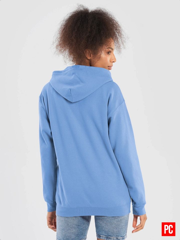 Plain Color Carolina Blue Zip Hoodie product image (2)