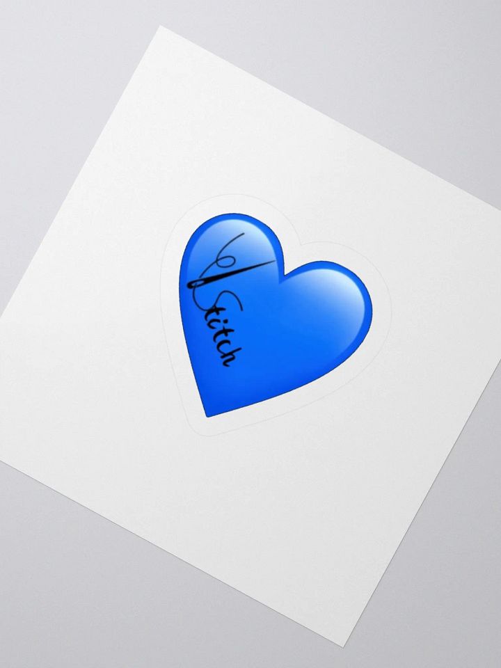 Stitched Heart Kiss Cut Stickers product image (5)