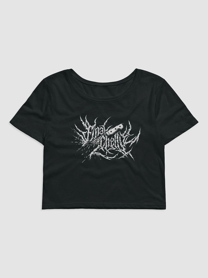 Metal Logo White Womens Printed Crop Top product image (1)