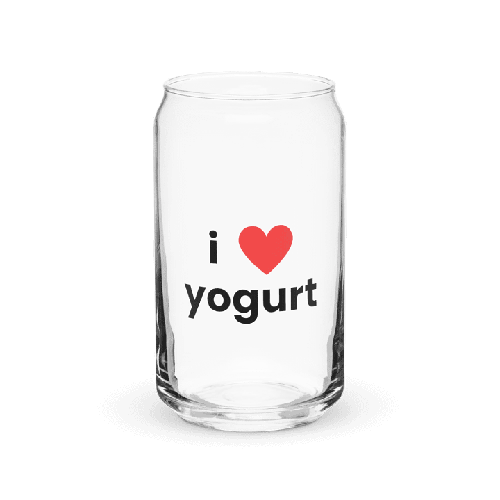 "i ❤ yogurt" can-shaped glass product image (2)