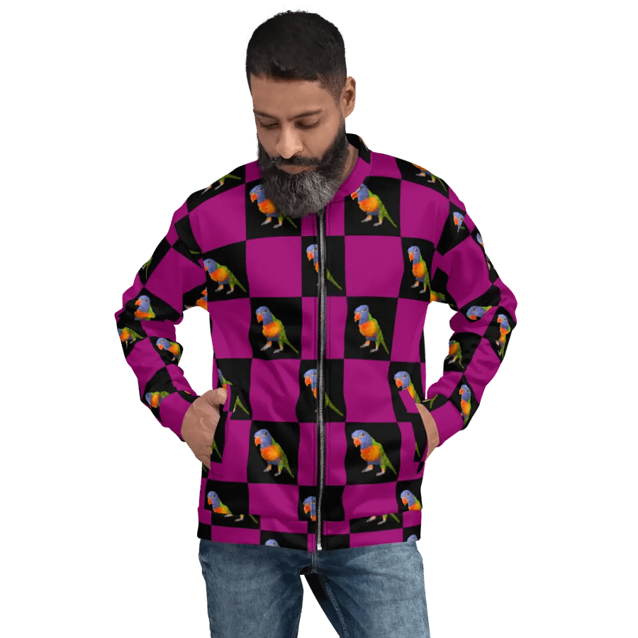 Doctor the Birb checked bomber jacket product image (8)