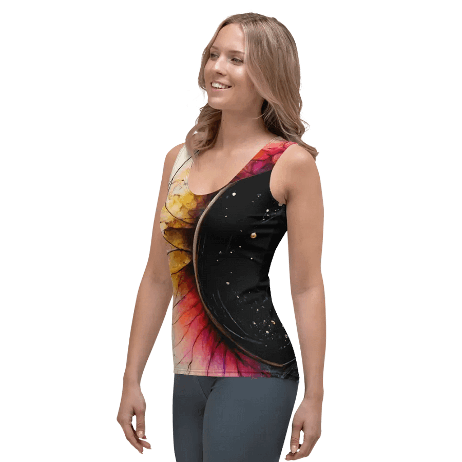 Cosmic Floral Vortex Women's Tank Top product image (3)
