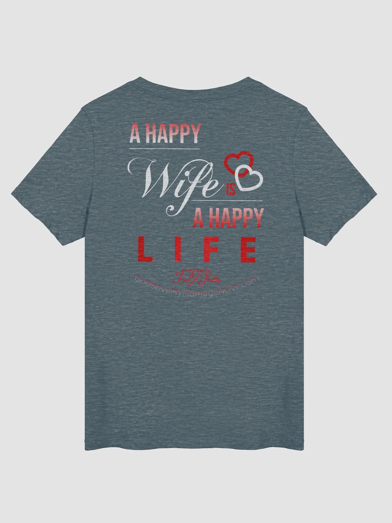 Damn, You are one Lucky Man and A Happy Wife is a Happy Life! V-Neck Tee product image (4)