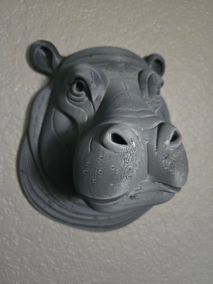Wall Mounted Hippo Head - 3D Printed product image (2)