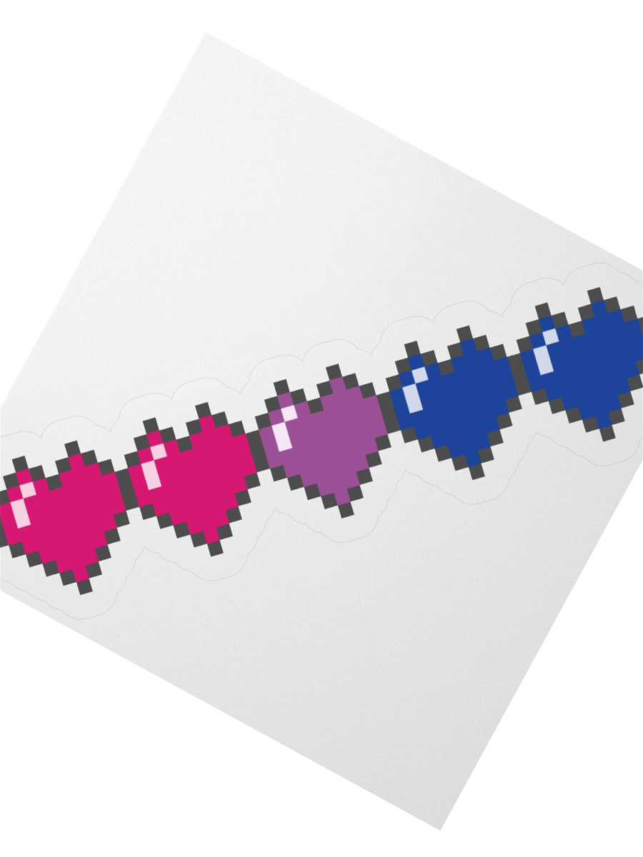 Bisexual Pixel Hearts Sticker product image (5)
