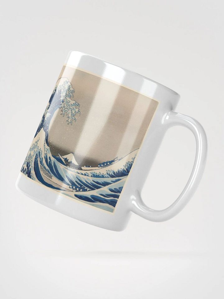 Under the Wave off Kanagawa (Kanagawa oki nami ura) White Glossy Ceramic Mug product image (2)