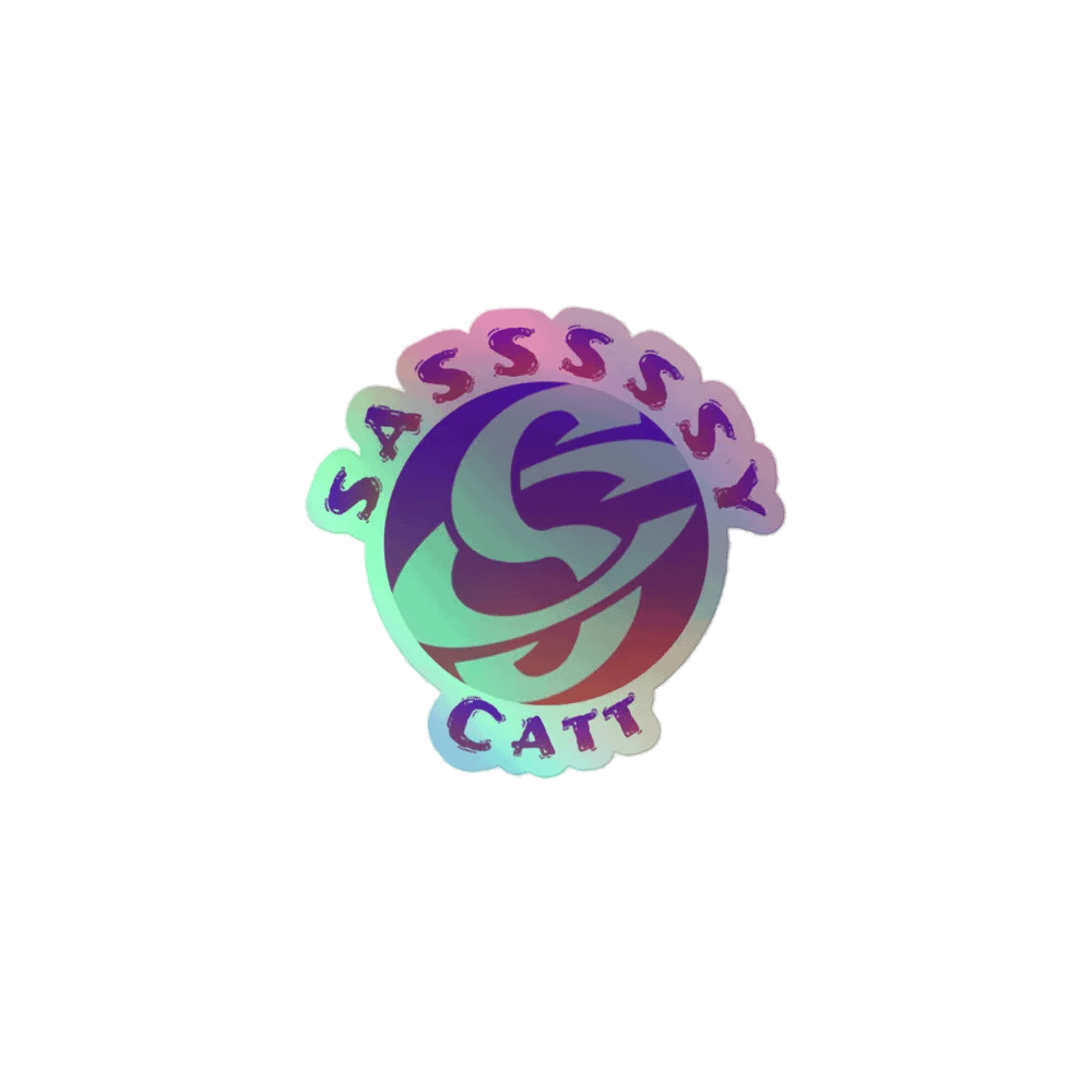 SasssssyCatt's NEW Logo Holographic Sticker Sheet product image (1)