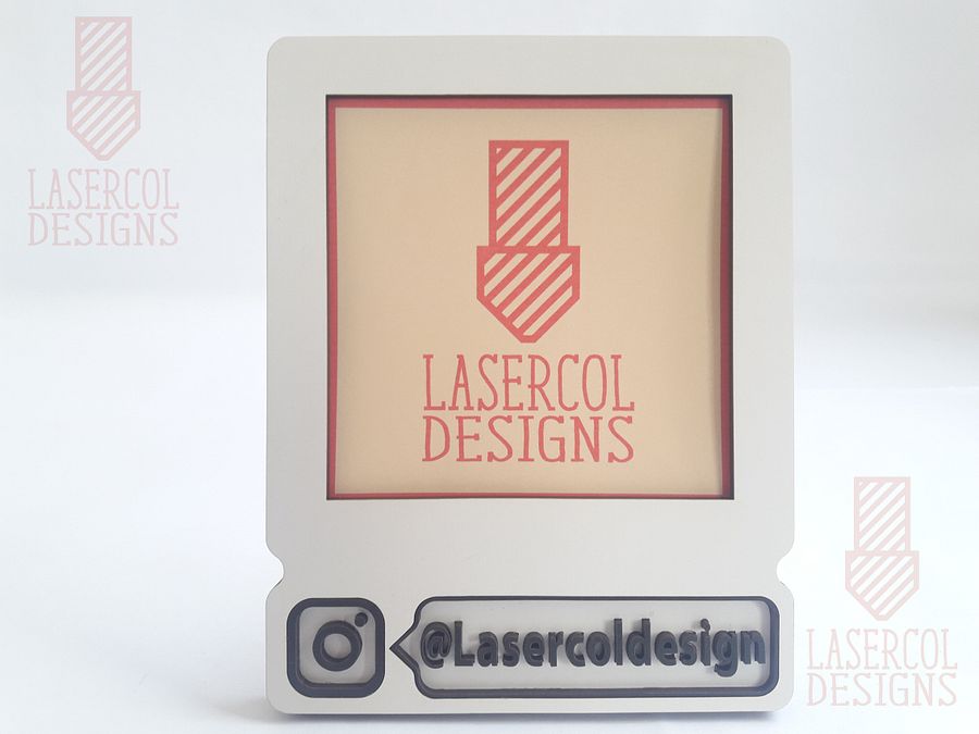 Photo frame with Instagram Handle - Laser Cut Files product image (2)