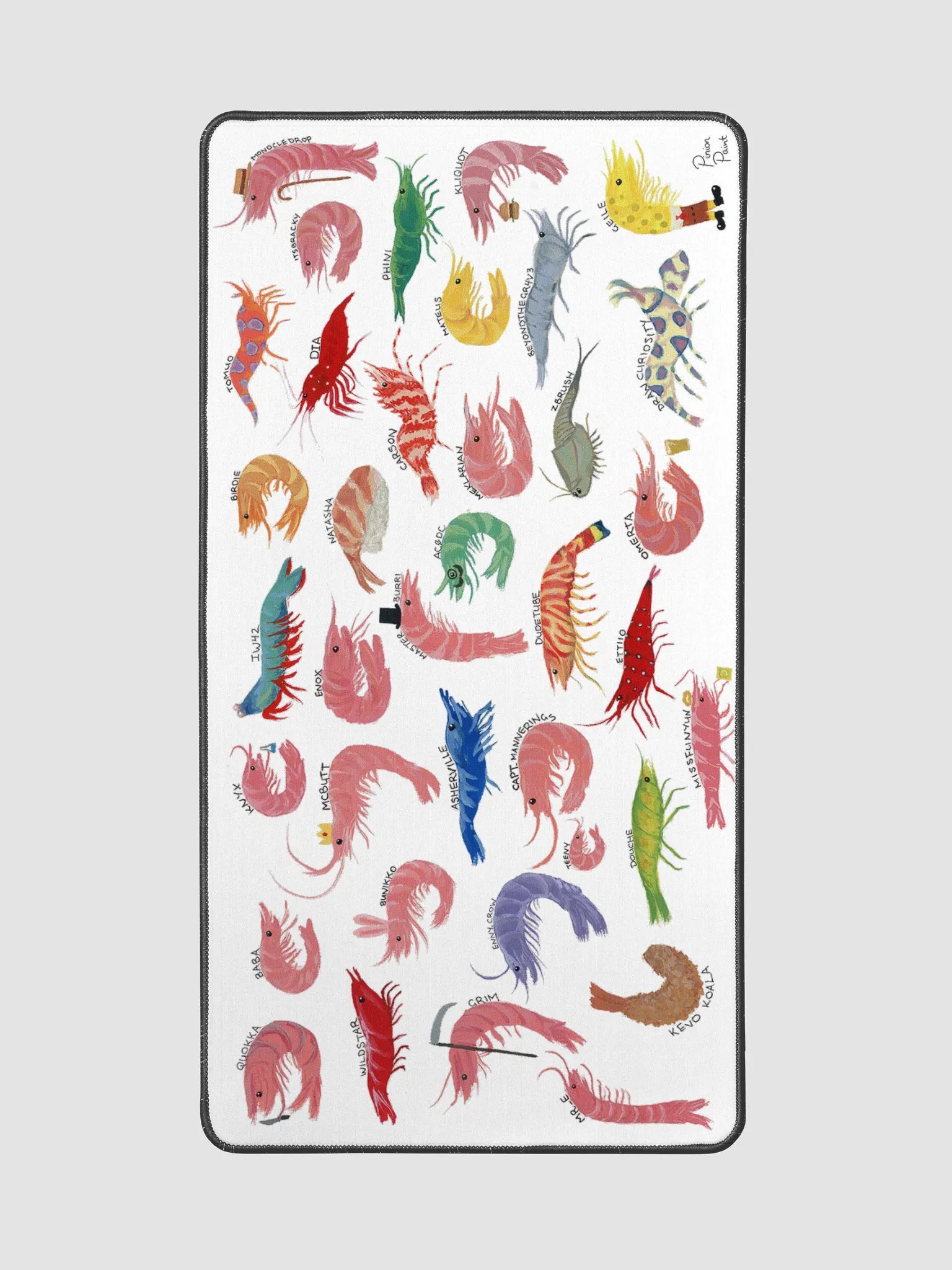 subSHRIMPtion username desk mat product image (2)