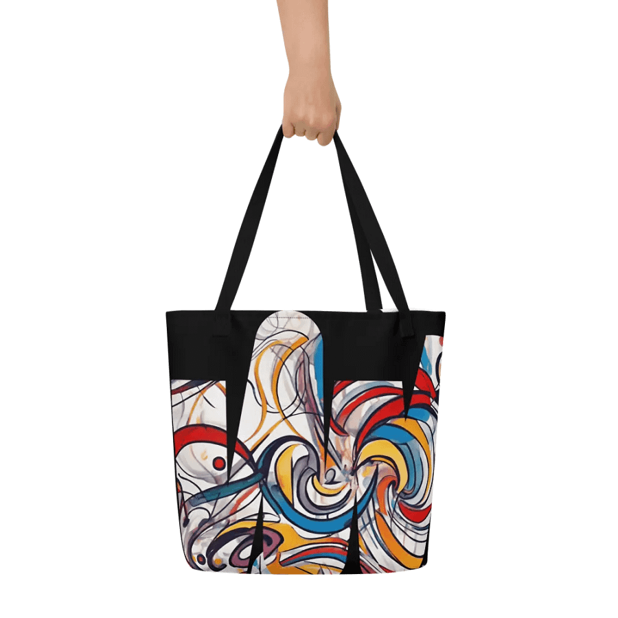 Big printed tote bag with Kadinsky inspired  design product image (7)