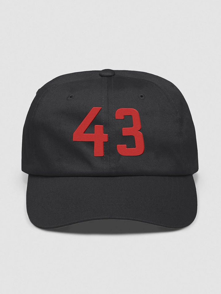"43" Red & Black Embroidered Hat product image (1)