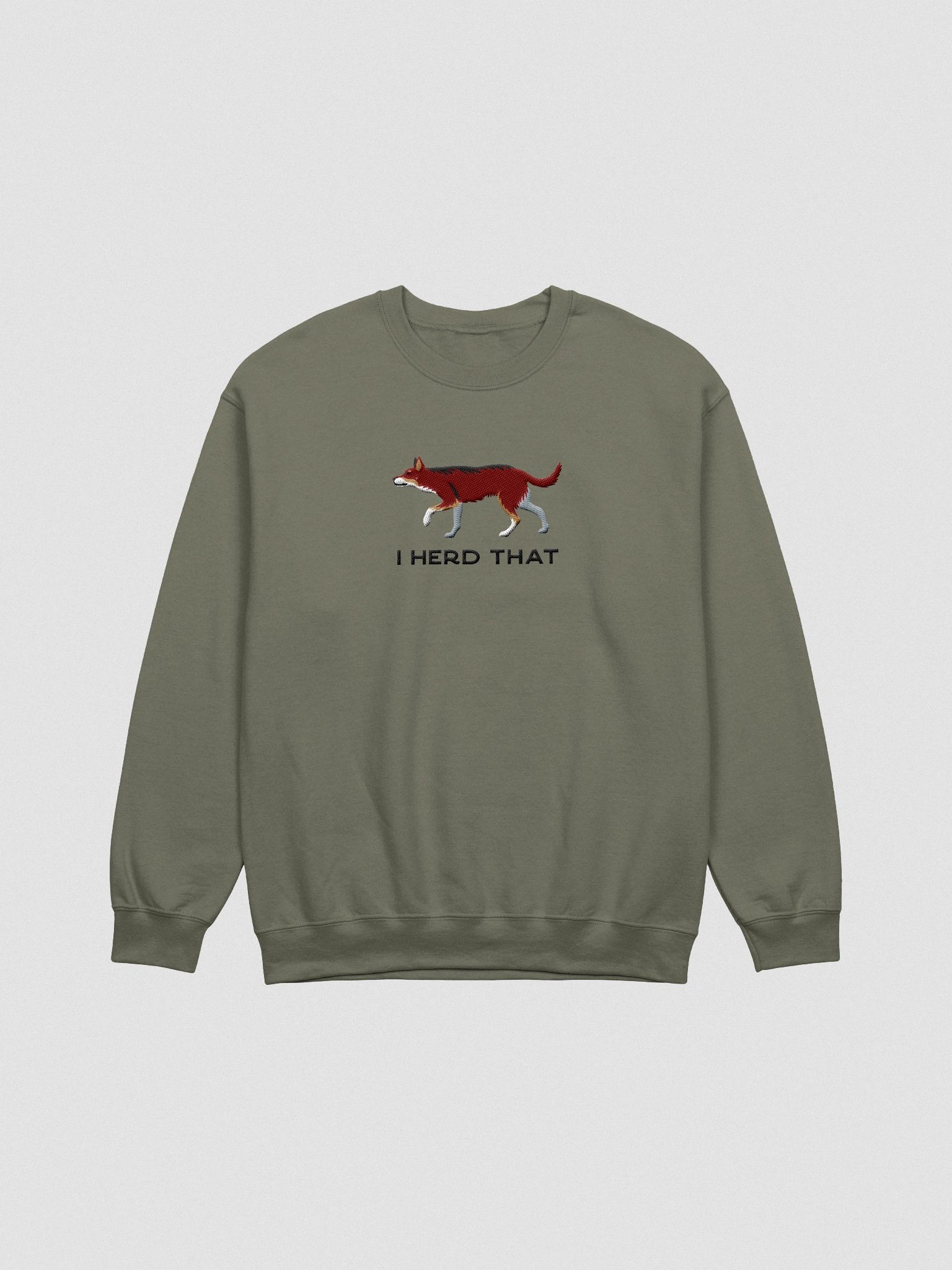 I Herd That Sweatshirt (Embroidered) of an Australian Kelpie(Brown Tricolor) product image (4)