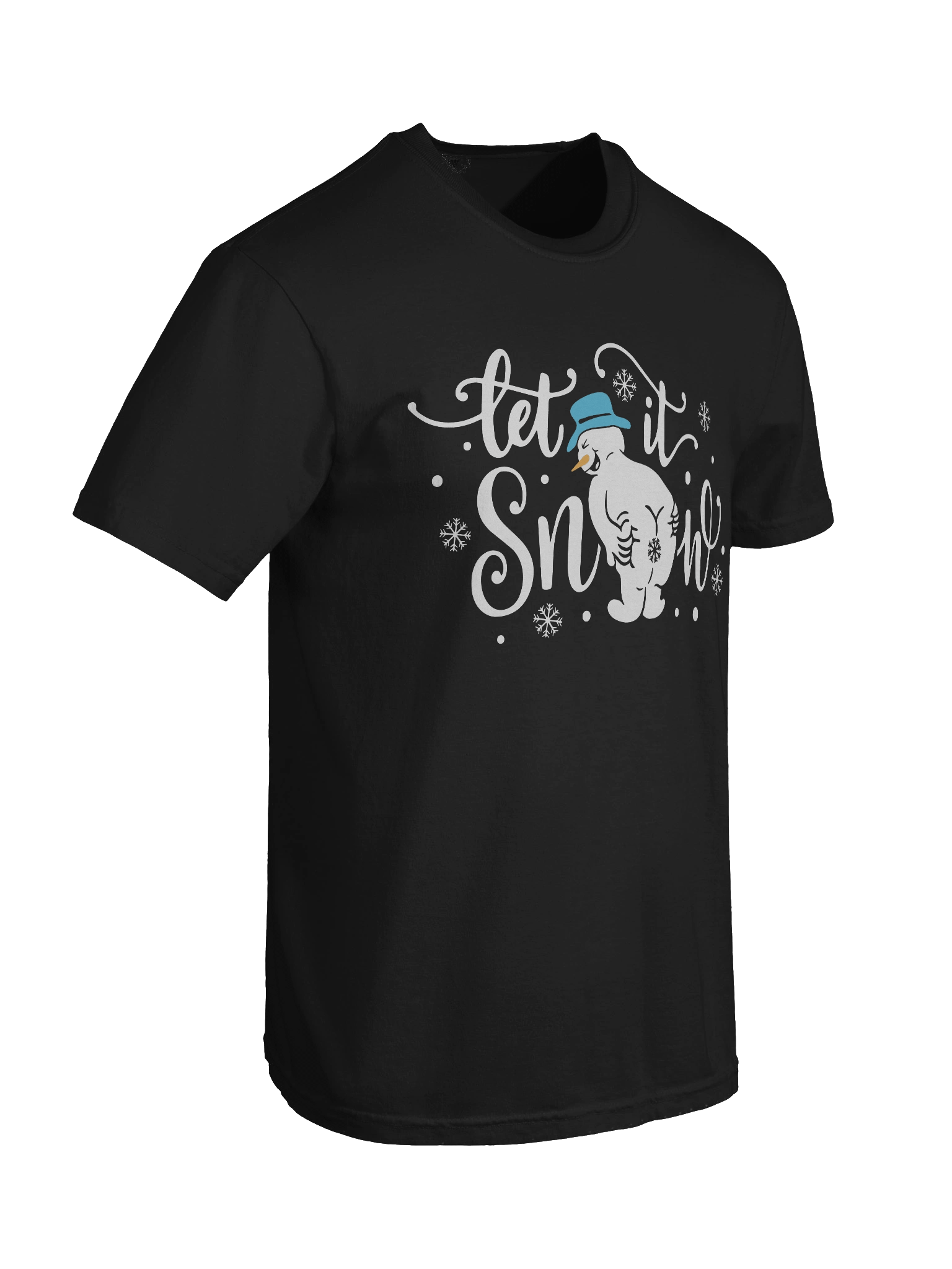 Snowman Pixel Art Cotton T-Shirt product image (47)