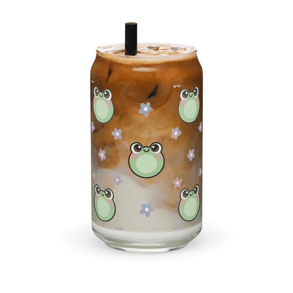Froggy Pattern Glass Cup product image (36)