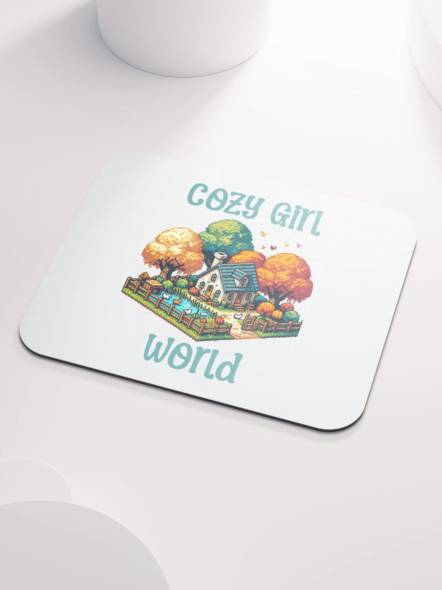 Cute & Cozy Aesthetic Cozy Girl World Mouse Pad product image (3)