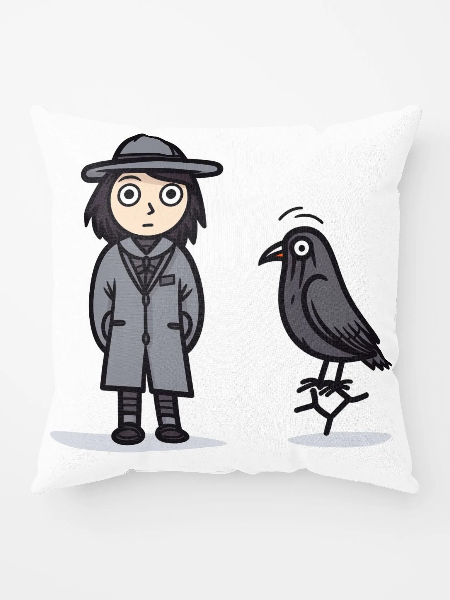 Cozy Pillow - Crowman and his crow product image (5)