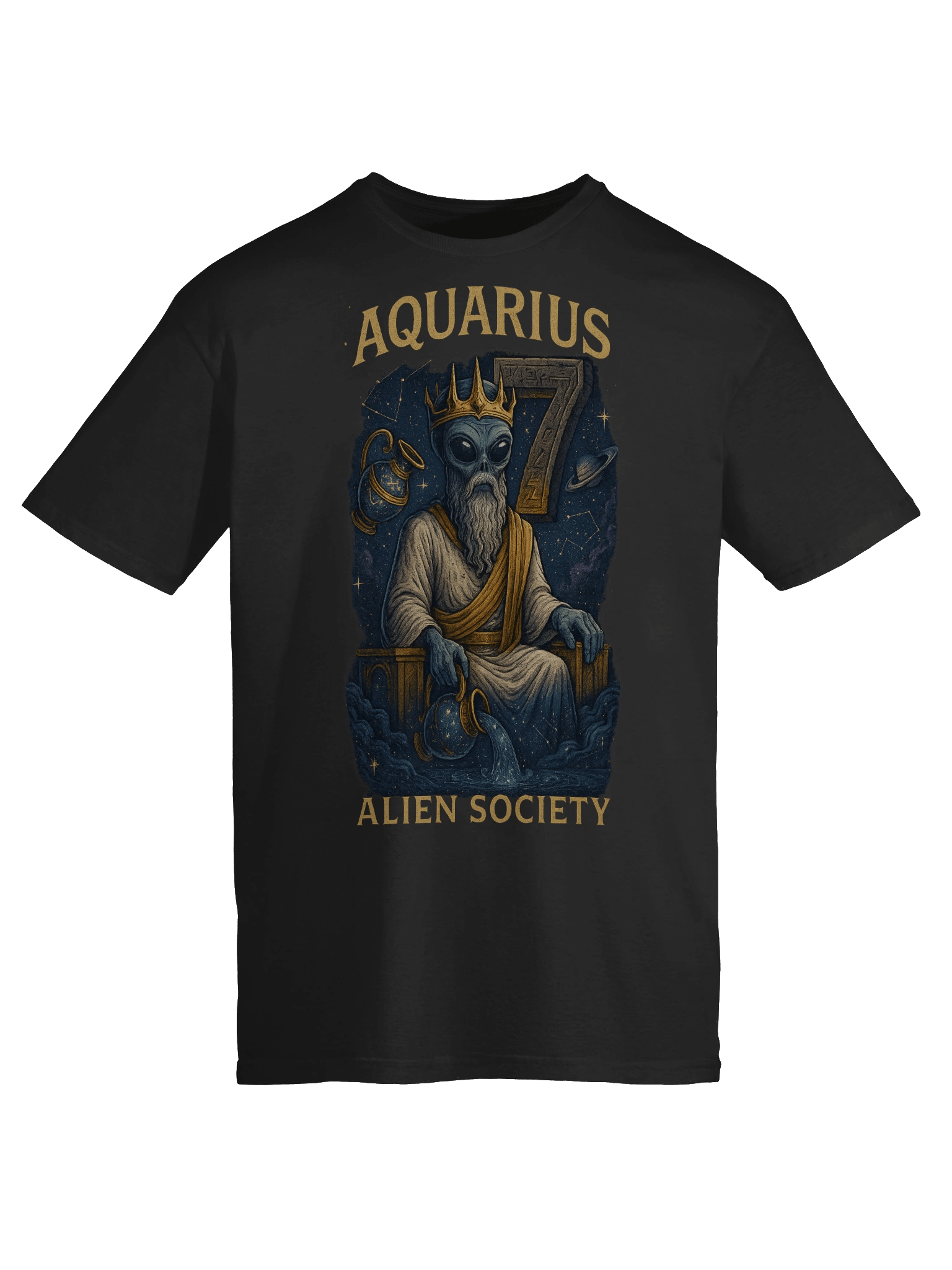 Celestial Aquarius Alien T-Shirt product image (1)